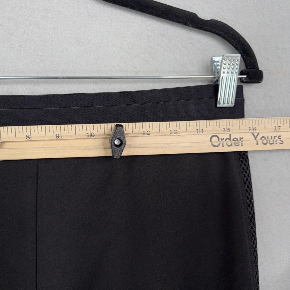 Elie Tahari Leggings Womens Medium Black Mid Rise Ankle Knit Side Stripe Stretch - Picture 7 of 12